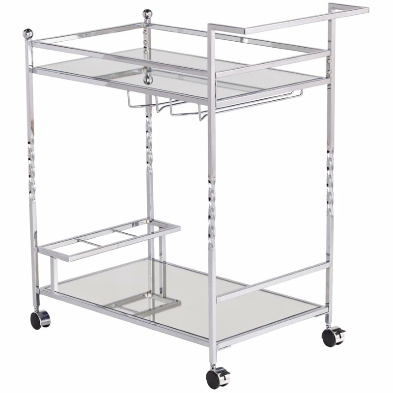 Top 10 ❤️ Southern Enterprises SEI Furniture Ivers Mirrored Metal Bar Cart In Chrome ✨ 5 Top 10 ❤️ Southern Enterprises SEI Furniture Ivers Mirrored Metal Bar Cart In Chrome ✨ - Image 5