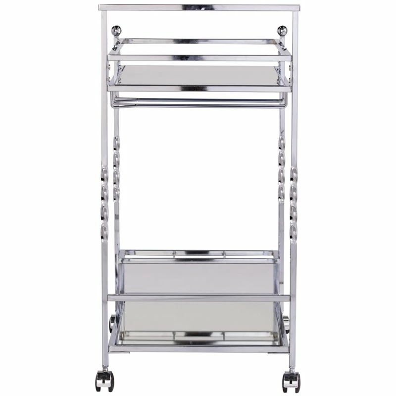 Top 10 ❤️ Southern Enterprises SEI Furniture Ivers Mirrored Metal Bar Cart In Chrome ✨ 7 Top 10 ❤️ Southern Enterprises SEI Furniture Ivers Mirrored Metal Bar Cart In Chrome ✨ - Image 7