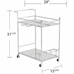Top 10 ❤️ Southern Enterprises SEI Furniture Ivers Mirrored Metal Bar Cart In Chrome ✨ 21 Top 10 ❤️ Southern Enterprises SEI Furniture Ivers Mirrored Metal Bar Cart In Chrome ✨ -Guest Chairs Sales 1941491 18 L