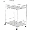 Top 10 ❤️ Southern Enterprises SEI Furniture Ivers Mirrored Metal Bar Cart In Chrome ✨