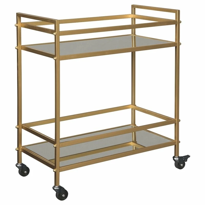 Coupon π Ashley Furniture Signature Design By Ashley Kailman Metal And Glass Bar Cart In Gold π 1 Coupon π Ashley Furniture Signature Design By Ashley Kailman Metal And Glass Bar Cart In Gold π