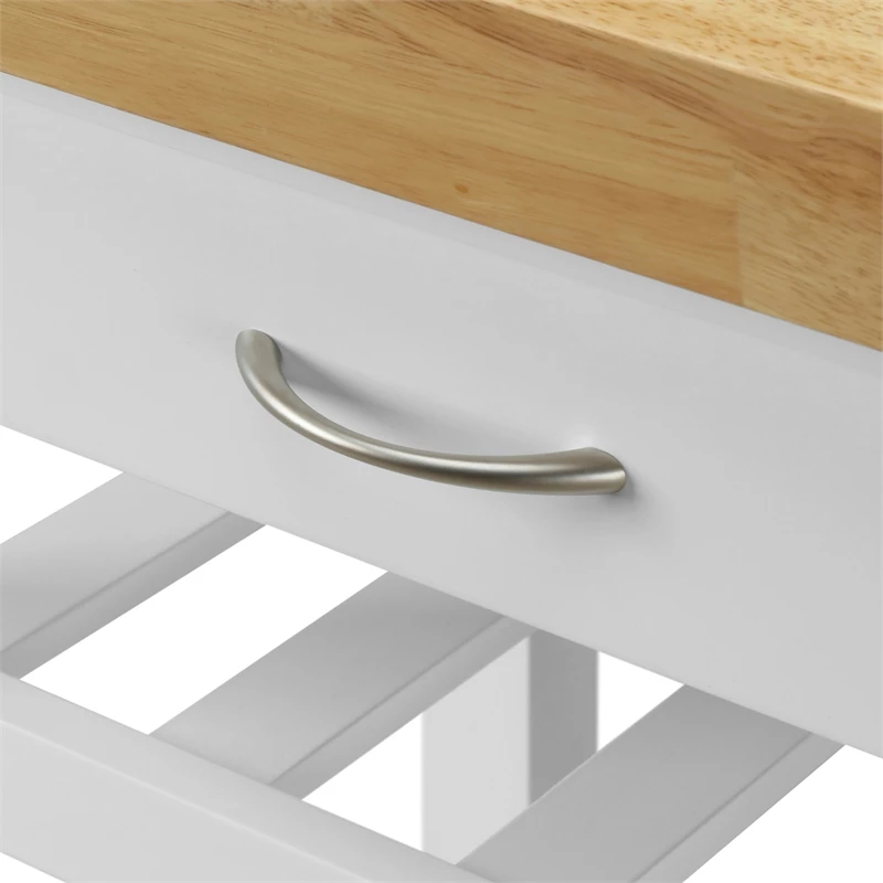 Deals π Truly Home ClickDecor Denver Kitchen Cart White π 3 Deals π Truly Home ClickDecor Denver Kitchen Cart White π - Image 3