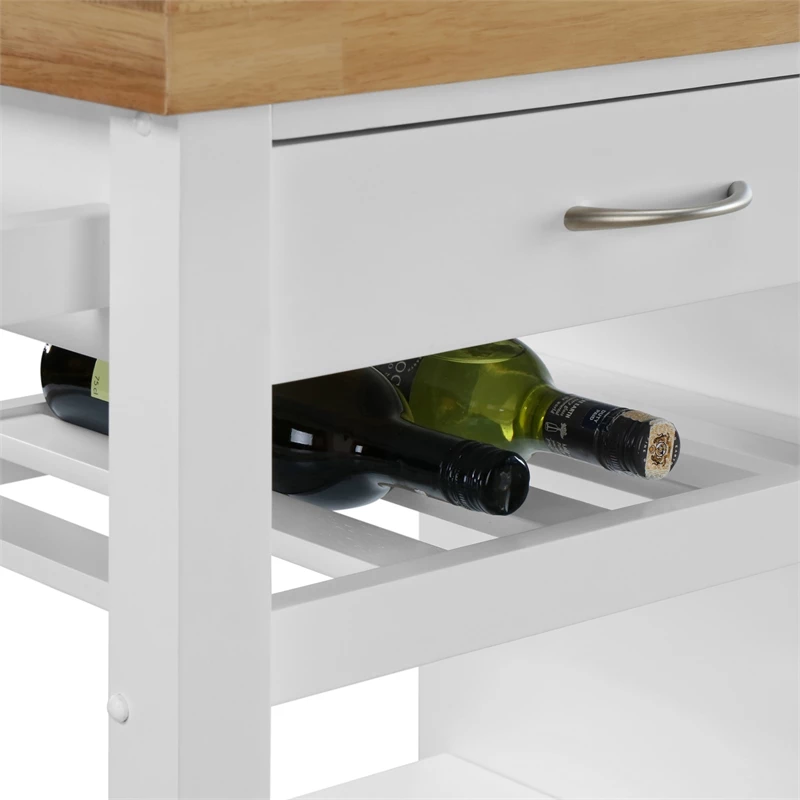 Deals π Truly Home ClickDecor Denver Kitchen Cart White π 5 Deals π Truly Home ClickDecor Denver Kitchen Cart White π - Image 5