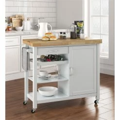 Deals π Truly Home ClickDecor Denver Kitchen Cart White π 22 Deals π Truly Home ClickDecor Denver Kitchen Cart White π -Guest Chairs Sales 1950691 6 L