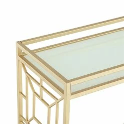 Best reviews of 🥰 Posh Living Lynn Modern Glass And Metal Bar Cart In Gold/White 🥰 -Guest Chairs Sales 1965536 6 L