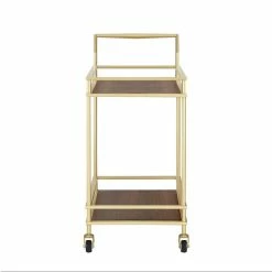 Wholesale β Posh Living Karin Tempered Glass Shelf Bar Serving Cart In Gold/Walnut π₯° 11 Wholesale β Posh Living Karin Tempered Glass Shelf Bar Serving Cart In Gold/Walnut π₯° -Guest Chairs Sales 1966104 3 L