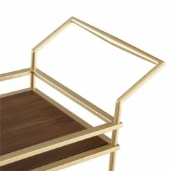 Wholesale β Posh Living Karin Tempered Glass Shelf Bar Serving Cart In Gold/Walnut π₯° 14 Wholesale β Posh Living Karin Tempered Glass Shelf Bar Serving Cart In Gold/Walnut π₯° -Guest Chairs Sales 1966104 6 L