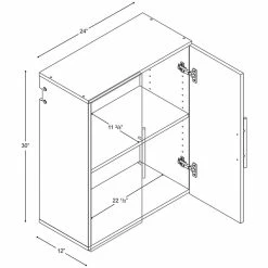 Top 10 😀 Prepac HangUps 24" Wall Mounted Garage Cabinet In White 😉 -Guest Chairs Sales 1968659 6 L