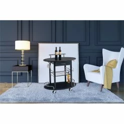 Coupon 🌟 New Spec Furniture New Spec Mobile Metal Bar Cart In Black ⌛ -Guest Chairs Sales 1978046 5 L