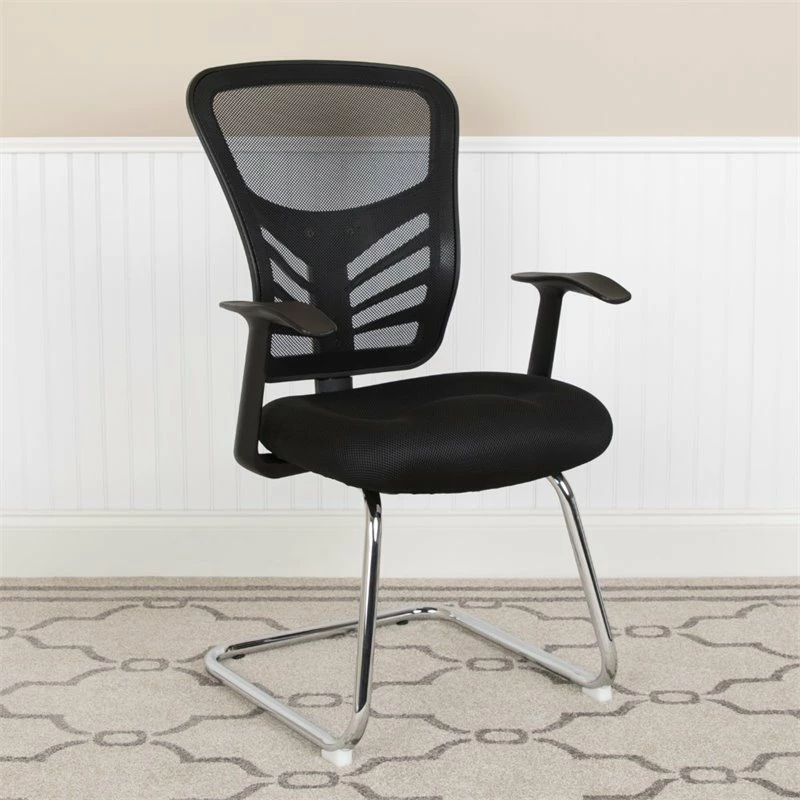 Deals ✔️ Flash Furniture Contemporary Mesh Sled Base Guest Chair In Black ⌛ 2 Deals ✔️ Flash Furniture Contemporary Mesh Sled Base Guest Chair In Black ⌛ - Image 2