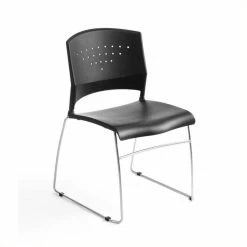 Outlet 🎁 Boss Office Products Boss Office Black Stacking Guest Stacking Chair 🔥