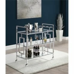 Cheapest 🔥 Picket House Furnishings Harper Serving Bar Cart 🌟 -Guest Chairs Sales 1987773 2 L