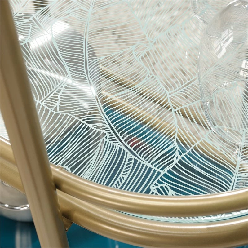 New π― Sauder Coral Cape Modern 3-Shelf Glass And Metal Bar Cart In Satin Gold π€© 8 New π― Sauder Coral Cape Modern 3-Shelf Glass And Metal Bar Cart In Satin Gold π€© - Image 8