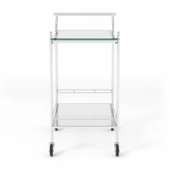 Coupon 💯 Furniture Of America Macon Contemporary Metal 2-Tier Bar Cart In Chrome 👏 -Guest Chairs Sales 1993317 1 L