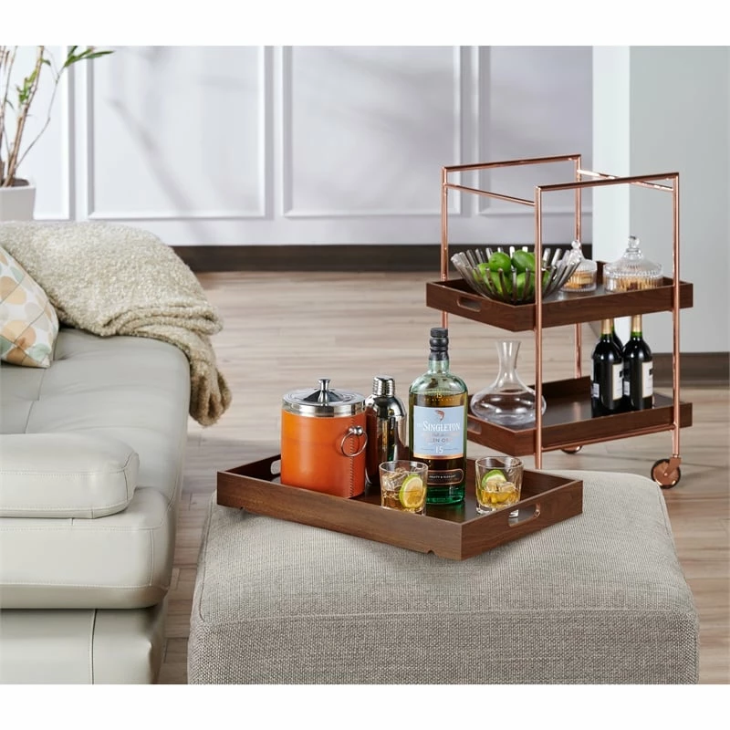 Best deal ๐งจ Furniture Of America Kliman Industrial Wood 3-Tier Bar Cart In Walnut ๐ 4 Best deal ๐งจ Furniture Of America Kliman Industrial Wood 3-Tier Bar Cart In Walnut ๐ - Image 4