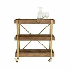 Brand new β€οΈ Adore Decor Riley Wooden Kitchen Bar Cart Gold π 12 Brand new β€οΈ Adore Decor Riley Wooden Kitchen Bar Cart Gold π -Guest Chairs Sales 1997754 4 L