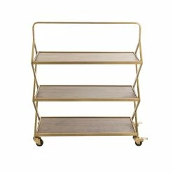 Best reviews of 😉 Adore Decor Hudson Wooden Kitchen Bar Cart Gold 👏 -Guest Chairs Sales 1997755 4 L