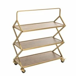 Best reviews of 😉 Adore Decor Hudson Wooden Kitchen Bar Cart Gold 👏 -Guest Chairs Sales 1997755 5 L