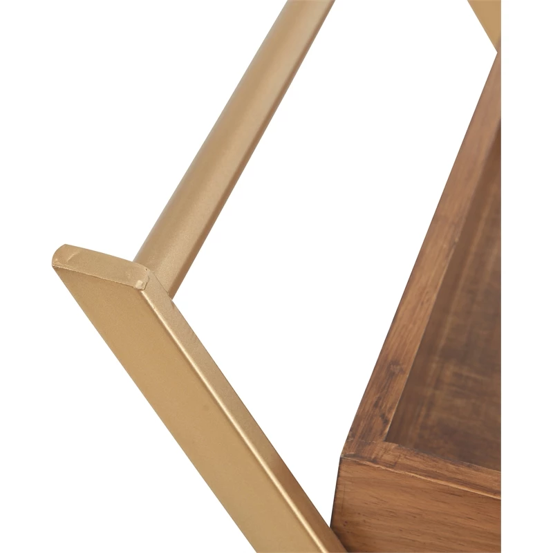 New β Adore Decor Jolie Kitchen Bar Cart Gold/Brown 𧨠3 New β Adore Decor Jolie Kitchen Bar Cart Gold/Brown 𧨠- Image 3