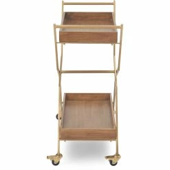 New β Adore Decor Jolie Kitchen Bar Cart Gold/Brown 𧨠16 New β Adore Decor Jolie Kitchen Bar Cart Gold/Brown 𧨠-Guest Chairs Sales 1997816 5 L