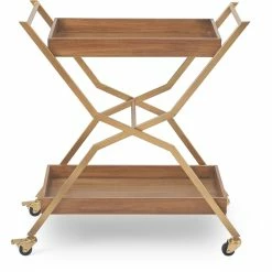 New β Adore Decor Jolie Kitchen Bar Cart Gold/Brown 𧨠18 New β Adore Decor Jolie Kitchen Bar Cart Gold/Brown 𧨠-Guest Chairs Sales 1997816 7 L