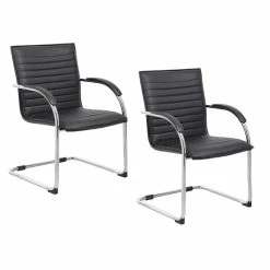 Outlet 🔔 Boss Office Products Boss Office Chrome Frame Side Chair (2 Pack) 🎉