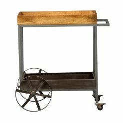 Coupon 😉 Liberty Furniture Raven Light Brown Accent Bar Trolley 🧨