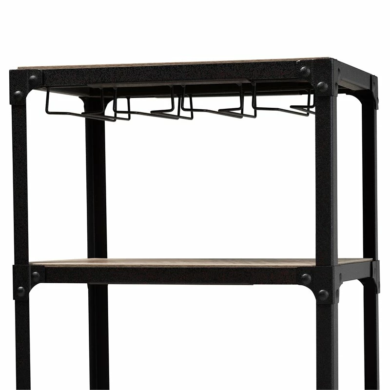 Promo ๐ Pemberly Row Wood Mobile Kitchen Bar Cart In Black Metal Oak ๐ฏ 4 Promo ๐ Pemberly Row Wood Mobile Kitchen Bar Cart In Black Metal Oak ๐ฏ - Image 4