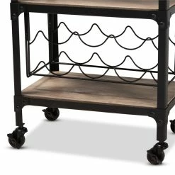Promo ๐ Pemberly Row Wood Mobile Kitchen Bar Cart In Black Metal Oak ๐ฏ 12 Promo ๐ Pemberly Row Wood Mobile Kitchen Bar Cart In Black Metal Oak ๐ฏ -Guest Chairs Sales 2014006 4 L