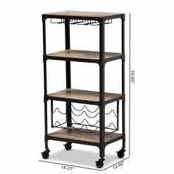 Promo ๐ Pemberly Row Wood Mobile Kitchen Bar Cart In Black Metal Oak ๐ฏ 15 Promo ๐ Pemberly Row Wood Mobile Kitchen Bar Cart In Black Metal Oak ๐ฏ -Guest Chairs Sales 2014006 7 L
