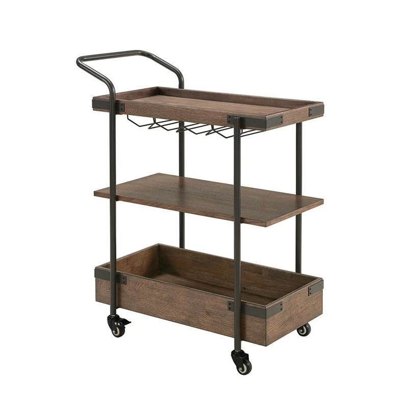 Best deal โค๏ธ Alaterre Furniture Kyra 32" Wood And Metal Bar Cart In Oak ๐ 4 Best deal โค๏ธ Alaterre Furniture Kyra 32" Wood And Metal Bar Cart In Oak ๐ - Image 4