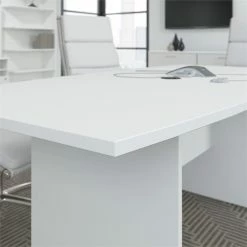 Outlet ❤️ BBF 72W X 36D Conference Table With Wood Base In White - Engineered Wood 🥰 -Guest Chairs Sales 2025320 4 L