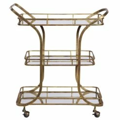 New 🧨 Maklaine Serving Cart In Antique Gold ✨