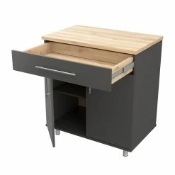 Guest Chairs Sales 35 Best Sale β€οΈ Inval America Kratos 1-Drawer Wood Garage Storage Cabinet In Dark Gray π€©