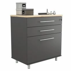 Best reviews of 😉 Inval America Kratos Engineered Wood 3-Drawer Garage Cabinet In Dark Gray 🧨 -Guest Chairs Sales 2105078 3 L