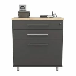 Best reviews of 😉 Inval America Kratos Engineered Wood 3-Drawer Garage Cabinet In Dark Gray 🧨 -Guest Chairs Sales 2105078 4 L