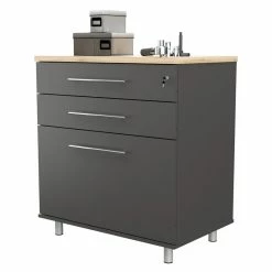 Best reviews of 😉 Inval America Kratos Engineered Wood 3-Drawer Garage Cabinet In Dark Gray 🧨 -Guest Chairs Sales 2105078 5 L
