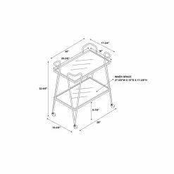 Flash Sale 😀 Allora Mid-Century Mirrored Bar Cart In Gold ✨ -Guest Chairs Sales 2107250 9 L