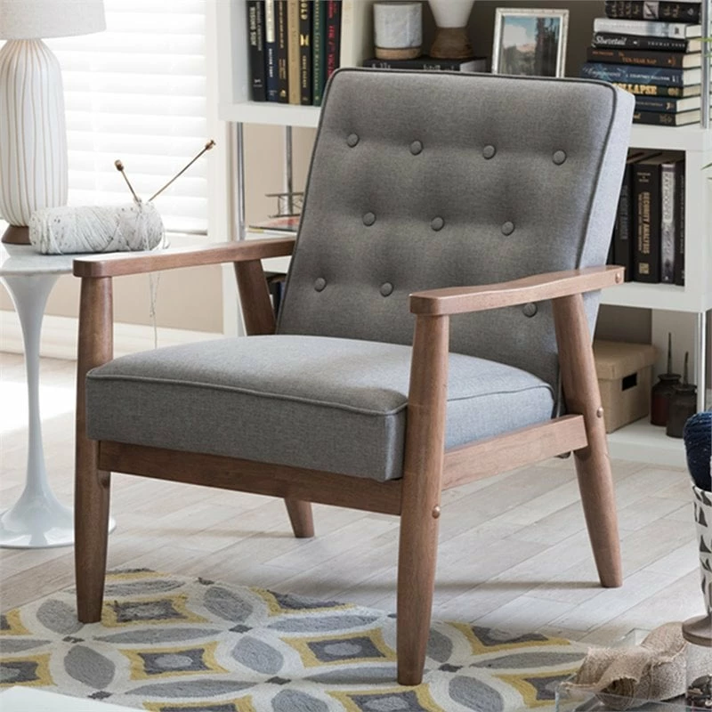 Cheap โจ Allora Tufted Reception Chair In Gray And Brown ๐ 2 Cheap โจ Allora Tufted Reception Chair In Gray And Brown ๐ - Image 2