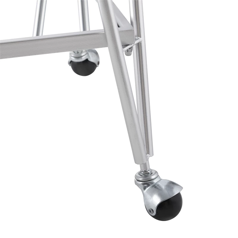 Flash Sale π Linon Mia Mid-Century Mirrored Metal Bar Cart In Silver π 4 Flash Sale π Linon Mia Mid-Century Mirrored Metal Bar Cart In Silver π - Image 4