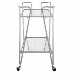 Outlet π Riverbay Furniture Mid-Century Metal Bar Cart In Silver π€© 9 Outlet π Riverbay Furniture Mid-Century Metal Bar Cart In Silver π€© -Guest Chairs Sales 2118694 2 L
