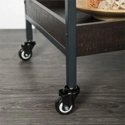 Cheapest 🔔 Cloud Mountain Bar Serving Cart With Wheel Casters In Smoked Oak 🎁 -Guest Chairs Sales 2129394 4 L