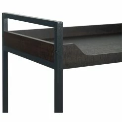 Cheapest 🔔 Cloud Mountain Bar Serving Cart With Wheel Casters In Smoked Oak 🎁 -Guest Chairs Sales 2129394 6 L