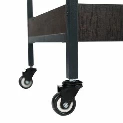 Cheapest 🔔 Cloud Mountain Bar Serving Cart With Wheel Casters In Smoked Oak 🎁 -Guest Chairs Sales 2129394 7 L