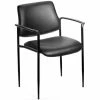 Discount 🎉 Boss Office Products Boss Office Square Back Diamond Faux Leather Stackable Guest Chair In Black 🎉