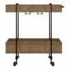 Buy ✨ Casabianca Furniture Modern Peak Engineered Wood Bar Cart In Walnut ⭐
