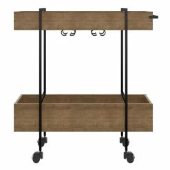 Buy β¨ Casabianca Furniture Modern Peak Engineered Wood Bar Cart In Walnut β