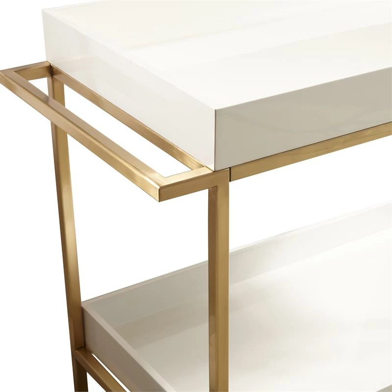 Promo π Home Fare Brushed Gold & White Bar Cart π 3 Promo π Home Fare Brushed Gold & White Bar Cart π - Image 3