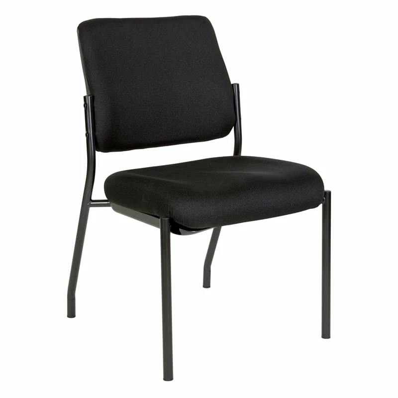 Budget ๐ Office Star Stackable Armless Visitor Chair Black Fabric Padded Seat And Back ๐ 1 Budget ๐ Office Star Stackable Armless Visitor Chair Black Fabric Padded Seat And Back ๐