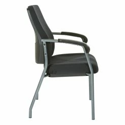 Outlet ⌛ Office Star High Back Guest Chair In Black Fabric And Titanium Frame ⭐ -Guest Chairs Sales 2154566 2 L